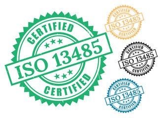 Healthcare Quality Assurance Badges, ISO 13485 Vector Stamp Collection