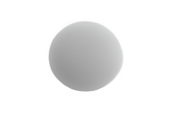 A simple gray sphere isolated on transparent background