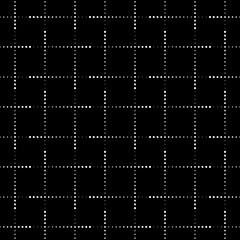 Vector seamless texture . Modern geometric pattern. Grid with squares of dots.