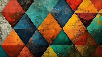 Abstract triangle pattern colorful geometric design modern art background