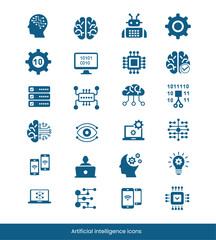Artificial intelligence icons