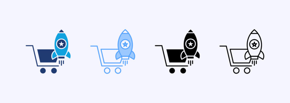 Product Launch Icon Set Multiple Style Collection