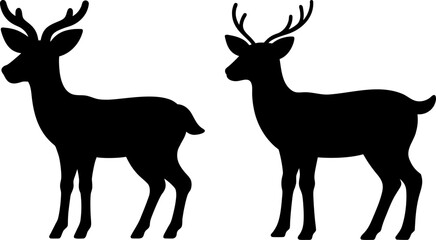 Deer vectors, Vector of Deer, A set of Deer animal art designs, Deer icon isolated