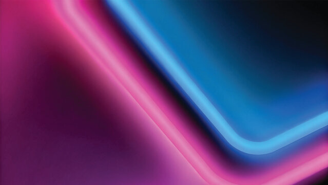 Abstract purple background with flowing bright colorful waves and glowing blue lines, a vibrant motion design illustration - Powered by Adobe