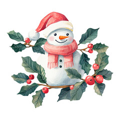 Christmas Snowman Illustration