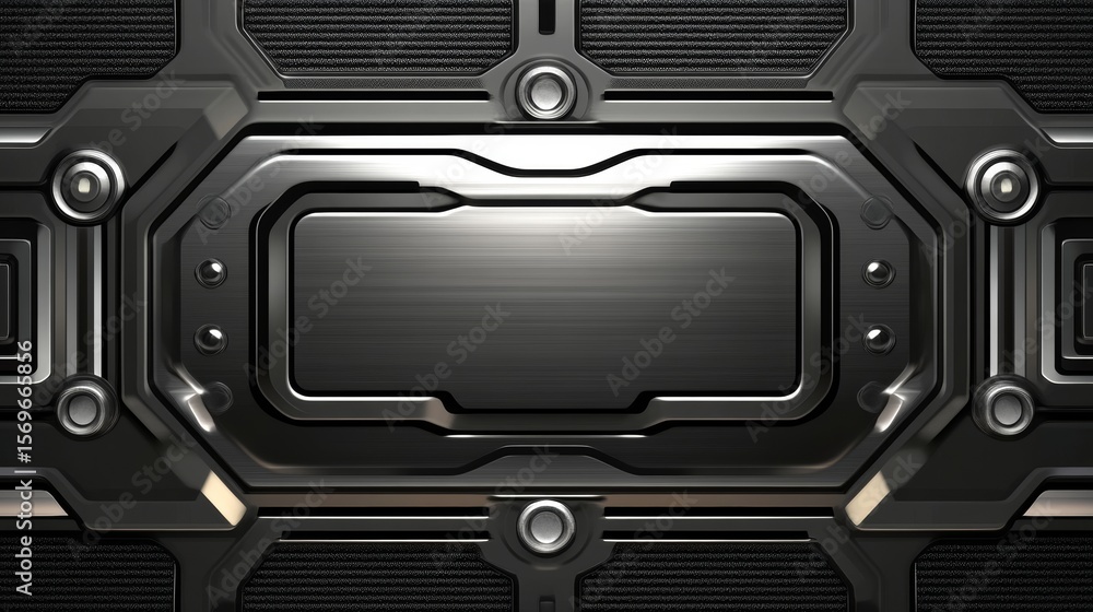 Poster sleek metallic texture with intricate geometric design elements for backgrounds