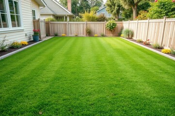 Beautifully Maintained Backyard Turf