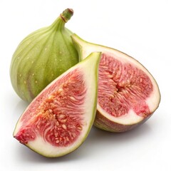 fresh figs on white background