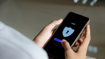 Logging Into Mobile Phone with Security Icon on Screen