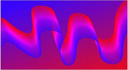 Wavy Blend Abstract Curved Background Pink Colorful Design Vector Illustration