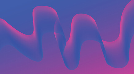 Wavy Blend Abstract Curved Background Purple Colorful Design Vector Illustration