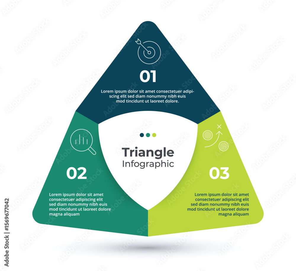 Poster infographic elements data visualization abstract elements of graph, diagram with 3 steps, options, p