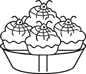 halloween coloring pages, for kids, illustration