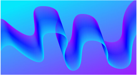Wavy Blend Abstract Curved Background Blue Colorful Design Vector Illustration