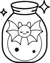 halloween coloring pages, for kids, illustration