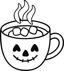 halloween coloring pages, for kids, illustration