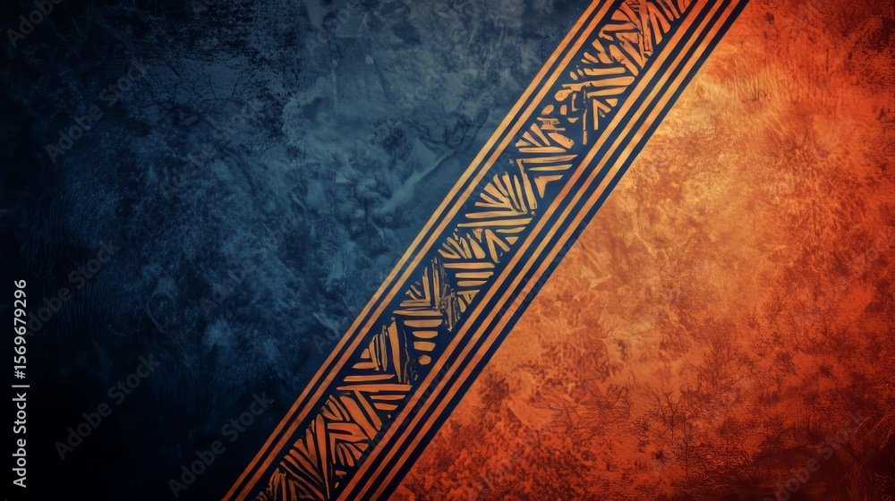 Aufkleber abstract background with diagonal band pattern separating two colors