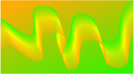 Wavy Blend Abstract Curved Background Green Colorful Design Vector Illustration