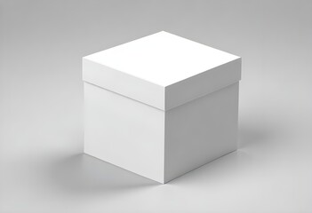 Naklejka premium Plain Blank Realistic Box 3D Rendering Mockup, Ideal for Product Packaging Design, E-commerce Displays, and Branding Presentations.