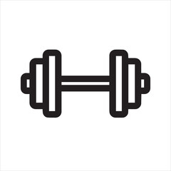 Barbell  line art vector icon