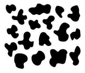 Organic Blob random Shapes in black color