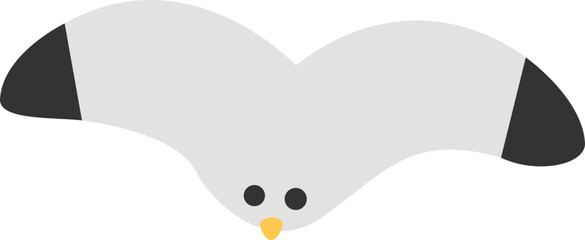 vector illustration of a seagull, gull