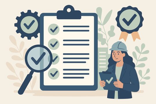 Quality control checklist steps, quality assurance improvement, inspection, QA, QC, standardization, certification process, compliance, audit, regulation, management, verification