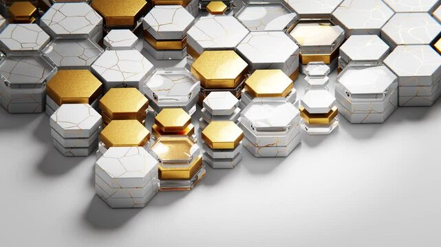 Hexagon pattern changing in seamless flow.