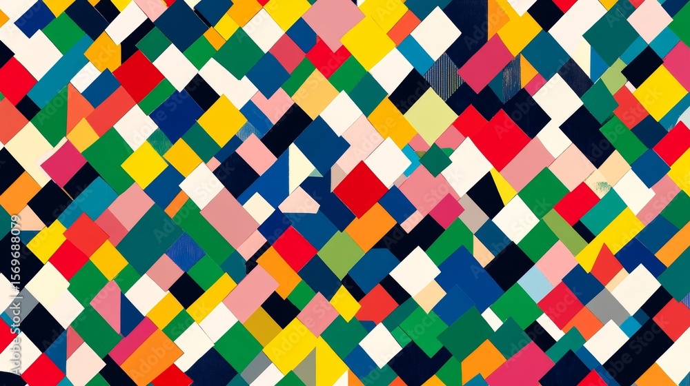 Aufkleber abstract geometric pattern with colorful squares and rectangles design
