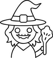 halloween coloring pages, for kids, illustration
