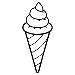 Clean Line Ice Cream Vector Icon