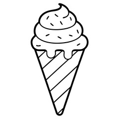 Clean Line Ice Cream Vector Icon