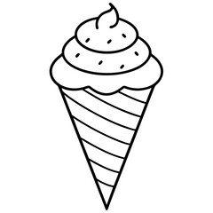 Clean Line Ice Cream Vector Icon