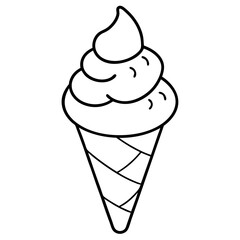 Clean Line Ice Cream Vector Icon