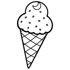 Clean Line Ice Cream Vector Icon