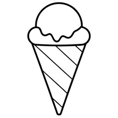 Clean Line Ice Cream Vector Icon