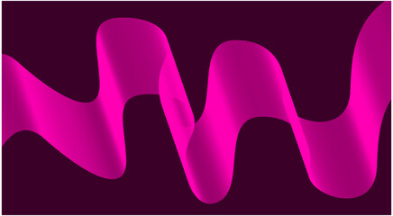 Wavy Blend Abstract Curved Background Pink Color Design Vector Illustration