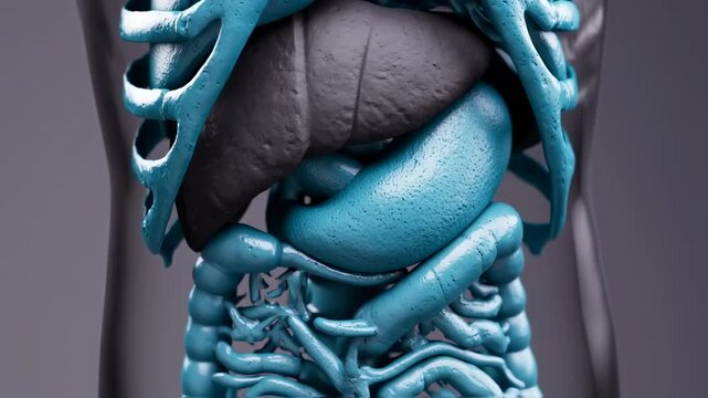 Human Anatomy: 3D Render of Internal Organs