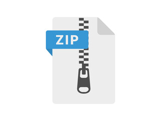 ZIPの拡張子ファイルアイコンのイラスト