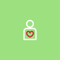 Healthy icon logo flat vector design