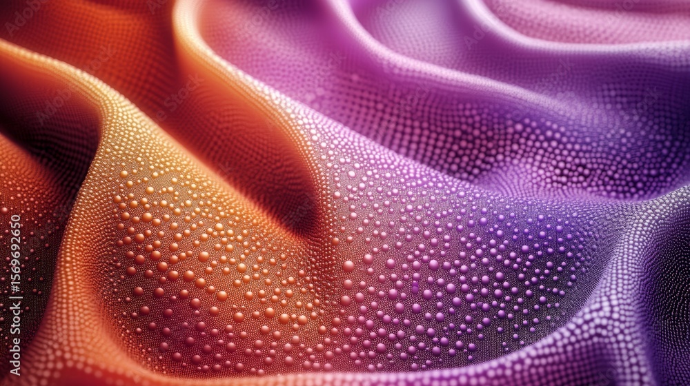 Aufkleber abstract wavy gradient fabric with dotted texture background