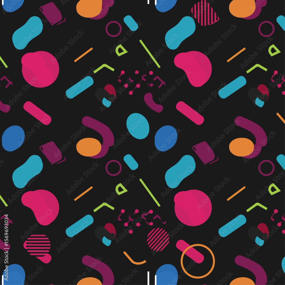 Poster colorful geometric abstract pattern background - modern vector design