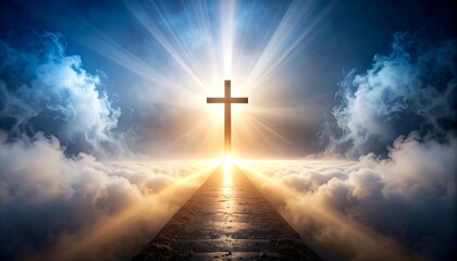 The Path to Enlightenment, A Tunnel of Light Leading to a Cross