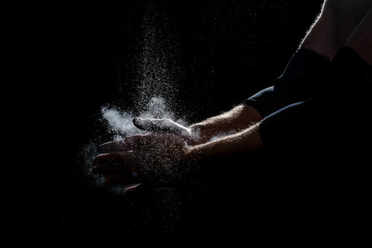 magnesium in sporter hands clapping sport back light fine art 