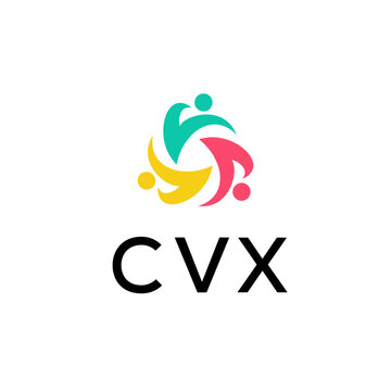 Letter CVX creative logo design vector