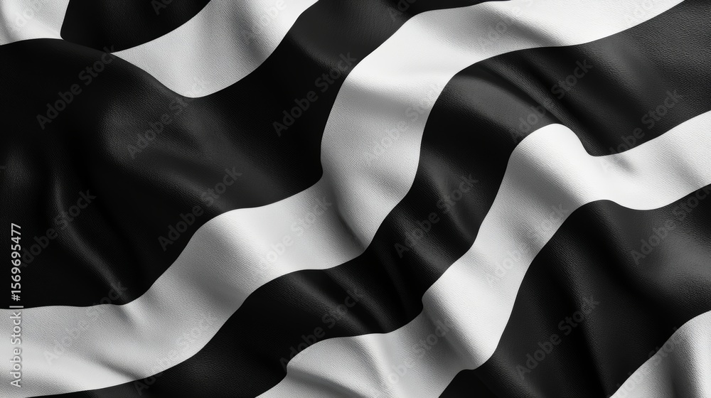 Poster abstract black and white wavy pattern background with smooth texture