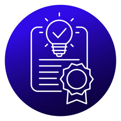 patent line icon on dark
