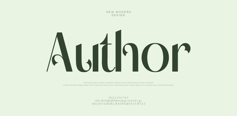Author modern stylish capital alphabet letter logo design