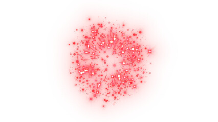 Red Magic Circle FX &ndash; Glowing Particle Rings and Spiral Burst on Transparent Background