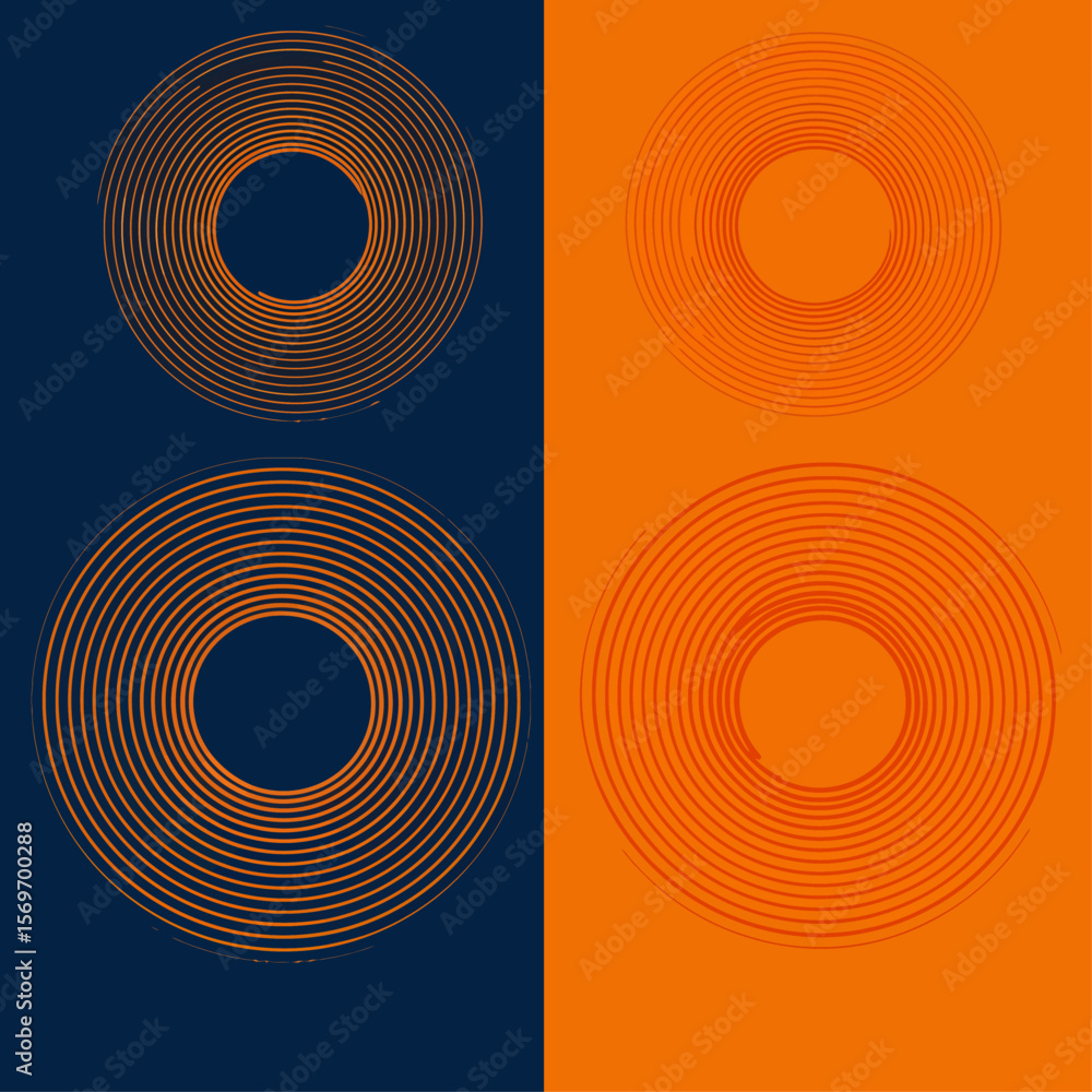 Aufkleber abstract circular pattern background - modern graphic design
